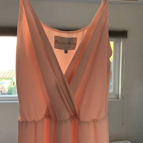 Charles Henry Pink Sheer Maxi dress - Picture 4 of 7
